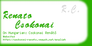 renato csokonai business card